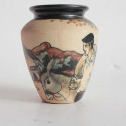 Petit vase gr&egrave;s Basque Ciboure H. Moreau