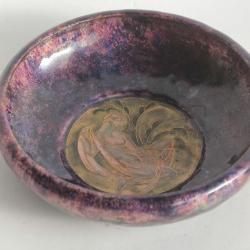 Coupe émaux sur cuivre Jean-Henri DEMOLE Femme nue