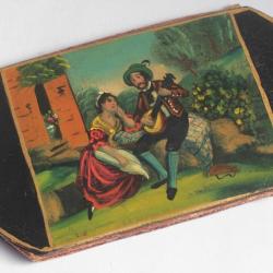 Étui à cigares papier mâché peint XIXe siècle