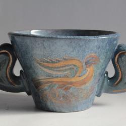 MENELIKA Vase céramique Oiseau Hélène Amoudruz Charles Imbert