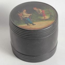 Boite à tabac ou à thé Russe papier mâché peint