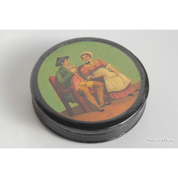 Boite � priser papier m�ch� peint XIXe si�cle