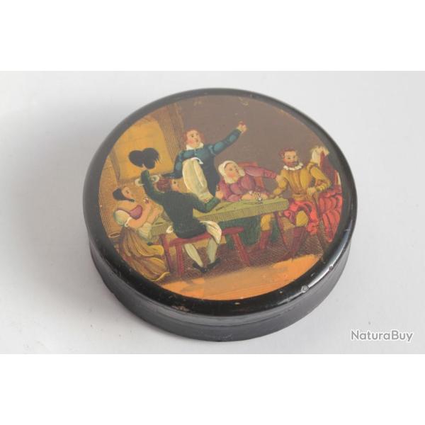 Boite � priser papier m�ch� peint XIXe si�cle