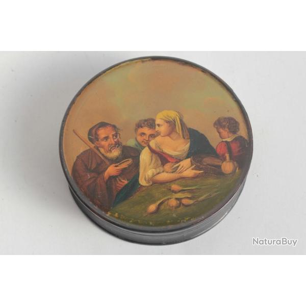 Boite � priser papier m�ch� peint XIXe si�cle