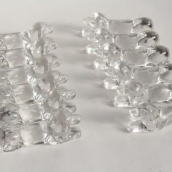 12 Porte-couteaux verre Chiens