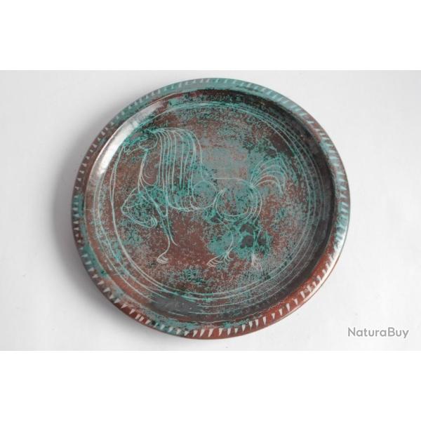 Assiette c�ramique Yvon ROY Atelier Montgolfier Durtal