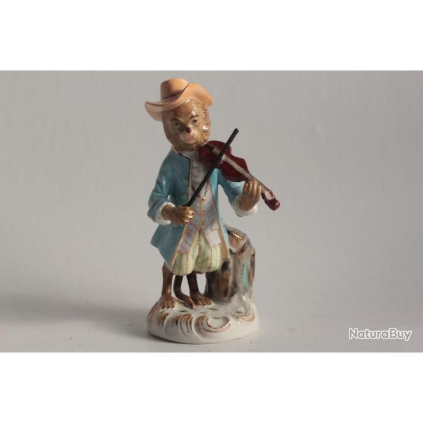 Figurine porcelaine Singe musicien Orchestre Carl Schneider Allemagne
