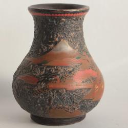 Vase porcelaine cloisonné laque Japon Jikki Shippo