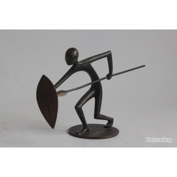 Franz HAGENAUER Bronze Viennois Chasseur africain WHW Autriche