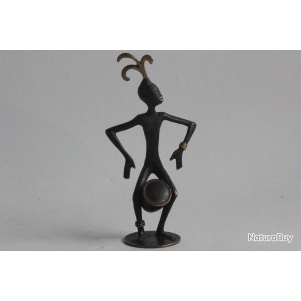 Bronze Viennois Musicien Africain Autriche