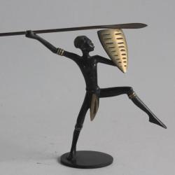 Richard ROHAC Bronze Viennois Guerrier africain Autriche