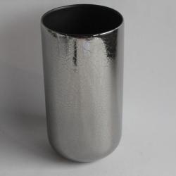 ROSENTHAL Vase porcelaine &eacute;mail craquel&eacute; argent&eacute;