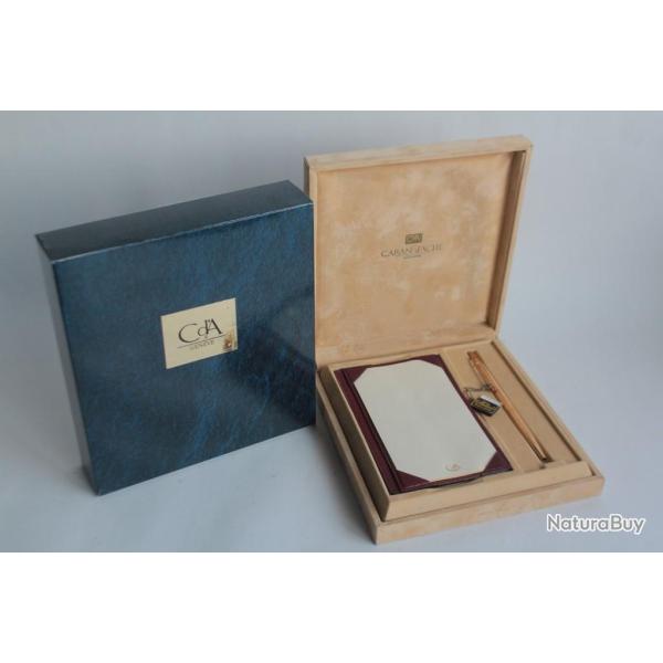 CARAN D'ACHE Stylo bille Madison plaqu or + Porte-cartes