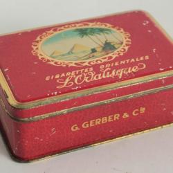 Boîte à Cigarettes tôle Cigarettes orientales L'Odalisque G. Gerber & Co