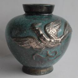 MENELIKA Vase céramique Oiseau Hélène Amoudruz Charles Imbert