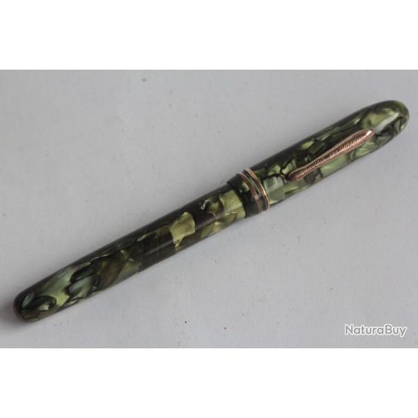 Stylo plume CONKLIN Endura Symetrik marbr vert plume or
