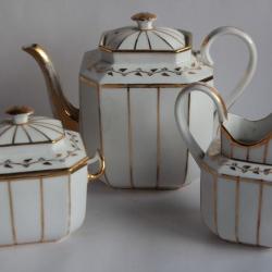 Service à thé porcelaine Vieux Paris Louis-Philippe