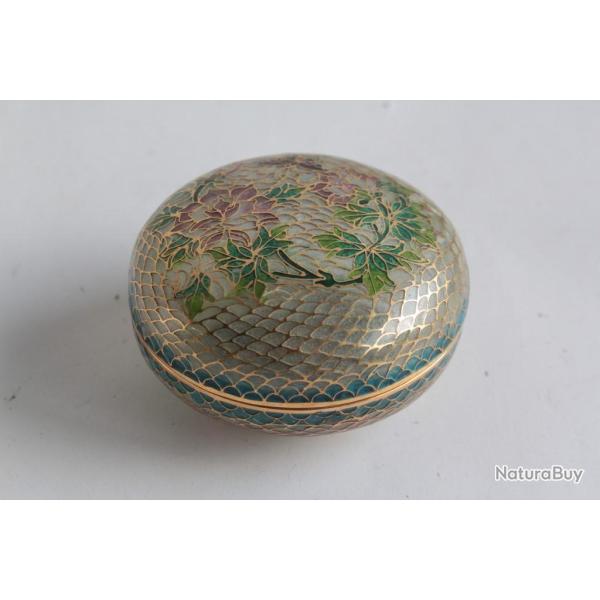 Boite ronde �mail plique � jour Chine