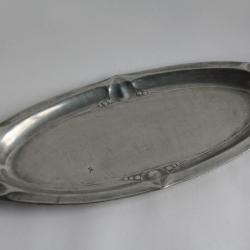 Plat à poisson étain Kayserzinn Allemagne Art nouveau