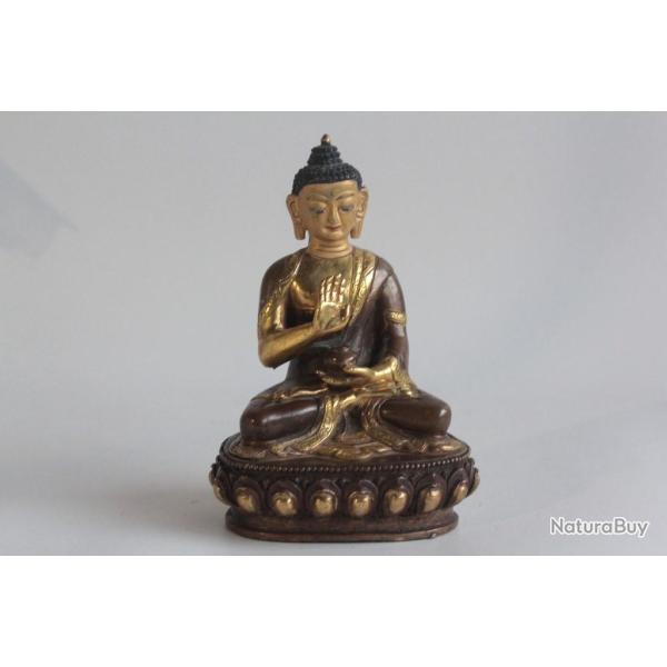 Statuette Bouddha Shakyamuni cuivre dor� Tibet XIXe si�cle