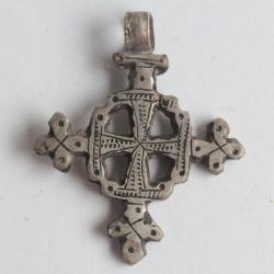 Ancienne Croix Pendentif Copte Éthiopie