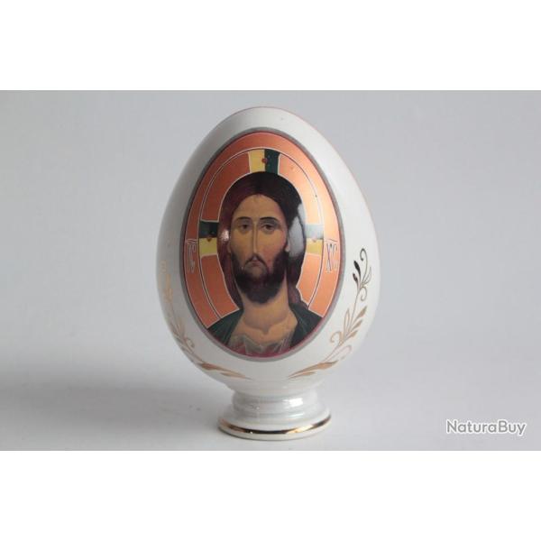 OEuf Russe porcelaine J�sus Christ