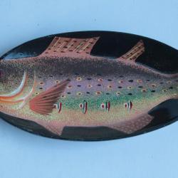 Vide poche papier mâché laqué Poisson