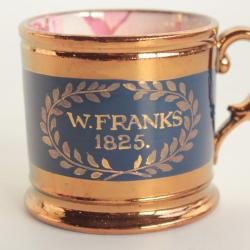 Tasse faïence Jersey patronymique W. Franks 1825 XIXe siècle