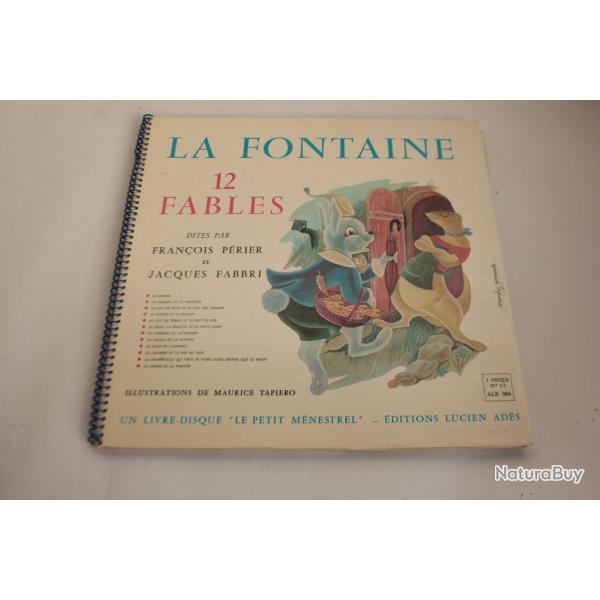 Vinyle 33T La fontaine 12 fables Francois p�rier-Jacques Fabri ALB 304