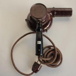 Ancien Sèche cheveux Solis bakélite marron 1970