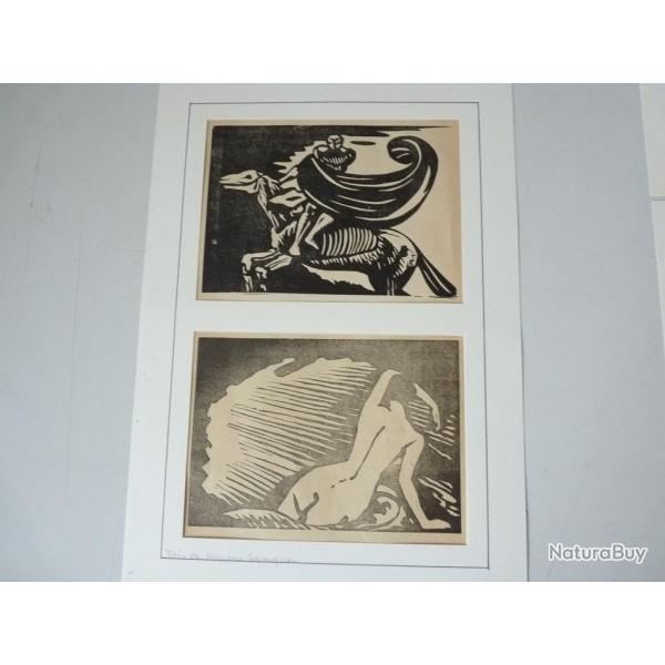 Gravures sur bois Maurice Savignon