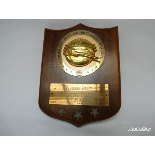 Troph�e r�compense  United Air LInes  aviation