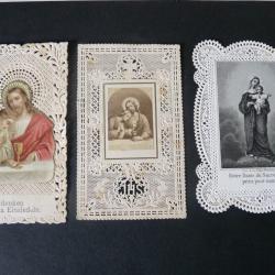 Trois images religieuses anciennes  religion