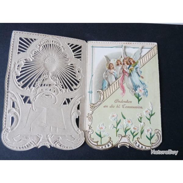 Image religieuse  Souvenir 1�re communion  3 volets religion