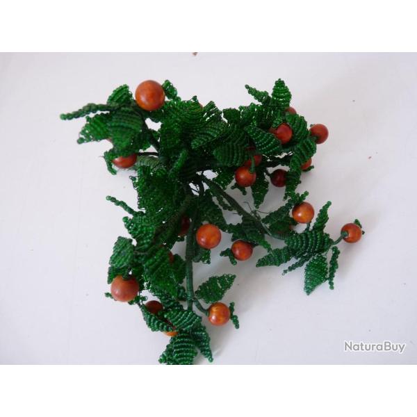 Fleur mortuaire en perles de verre  Antiquit�s D�coration