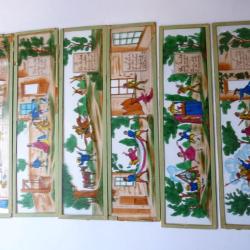 6 Plaques de verres peintes Don Quichotte projecteur Lanterne magique