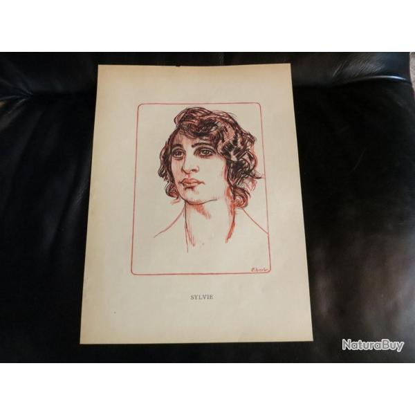 Gravure  Sylvie  par Vibert