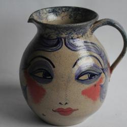 Pichet céramique visage