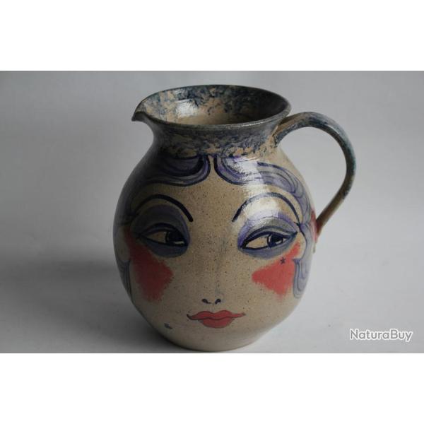 Pichet c�ramique visage