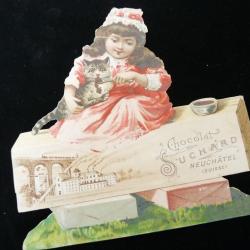 Chromo découpé chocolat SUCHARD enfant pâtissier