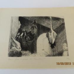 Eau-forte Nature morte Bouchaud