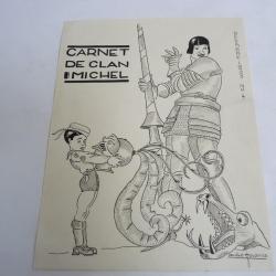 Dessin Andr&eacute; Giovanna Carnet de clan Michel D&eacute;cembre 1933 Scout