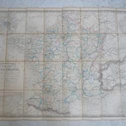 Carte Routes de France 1867 Fremin géographie