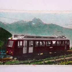 CP Suisse Vaud Bex Villars Bretaye Train Carte Postale