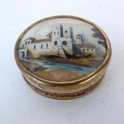 Boite à Bonbons Fixé Sous Verre XIXe siècle