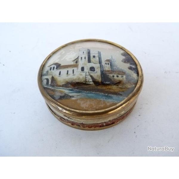 Boite � Bonbons Fix� Sous Verre XIXe si�cle