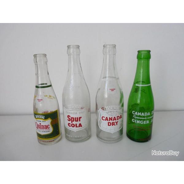 Quatre bouteilles 1950 CANADA DRY