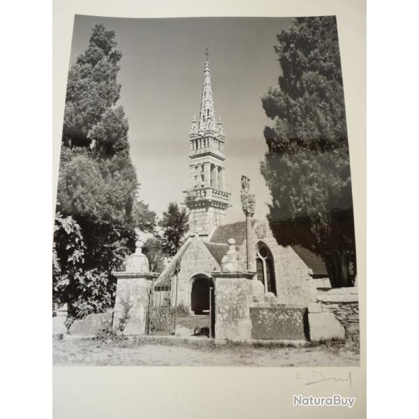Grande Photographie Finist�re PLOEVEN L'�glise et le Calvaire BOREL