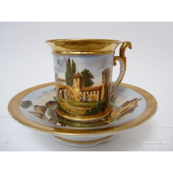 Tasse porcelaine XIXe si�cle Style Empire art de la table