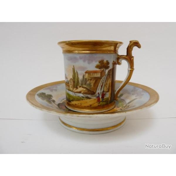 Tasse porcelaine XIXe si�cle Style Empire art de la table